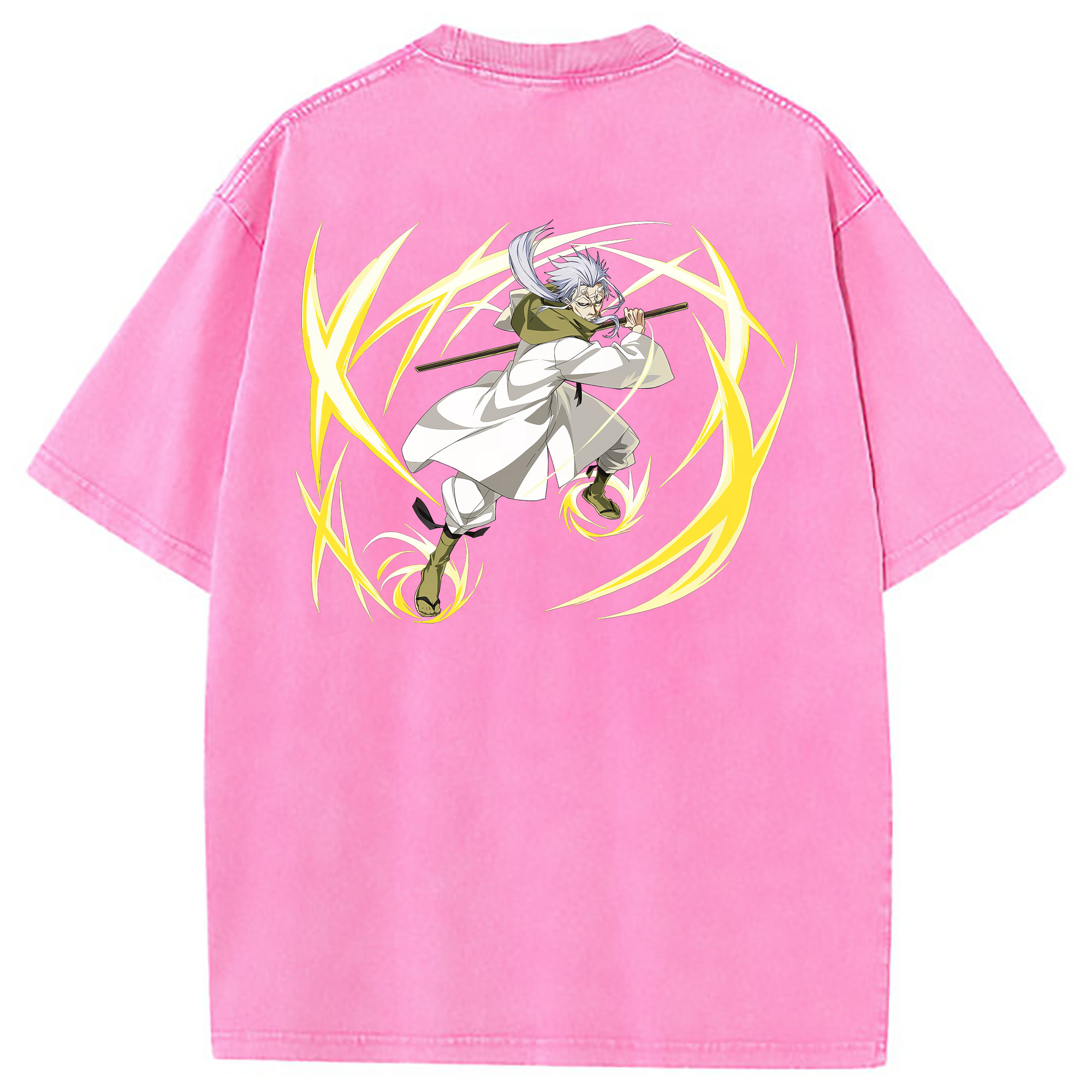 （画像用） 転スラ Regarding Reincarnated to Slime 綿100% ヴィンテージ風 半袖Tシャツ（背面プリント）